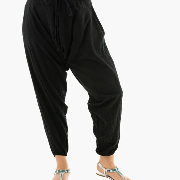 Winter Savannah Harem Pant Unisex Yoga Travel Baggy Cotton Hippie Boho Tapered - Picture 5 of 15